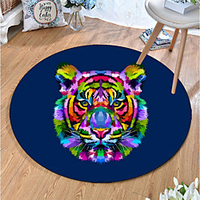 Round 5mm Area Rugs Machine Made Polyster Non Skid Modern 3D miniinthebox
