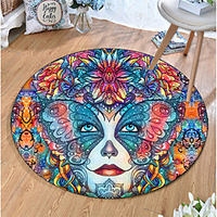 Round 5mm Area Rugs Machine Made Polyster Non Skid Modern 3D miniinthebox