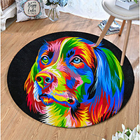 Round 5mm Area Rugs Machine Made Polyster Non Skid Modern 3D miniinthebox