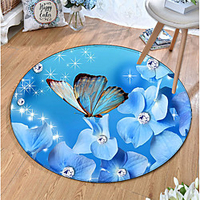 Round 5mm Area Rugs Machine Made Polyster Non Skid Modern 3D miniinthebox