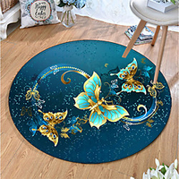 Round 5mm Area Rugs Machine Made Polyster Non Skid Modern 3D miniinthebox