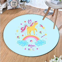 Round 5mm Area Rugs Machine Made Polyster Non Skid Modern 3D miniinthebox
