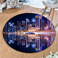 Round 5mm Area Rugs Machine Made Polyster Non Skid Modern 3D miniinthebox