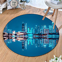 Round 5mm Area Rugs Machine Made Polyster Non Skid Modern 3D miniinthebox