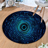 Round 5mm Area Rugs Machine Made Polyster Non Skid Modern 3D miniinthebox