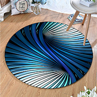 Round 5mm Area Rugs Machine Made Polyster Non Skid Modern 3D miniinthebox