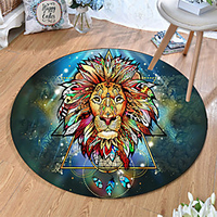 Round 5mm Area Rugs Machine Made Polyster Non Skid Modern 3D miniinthebox