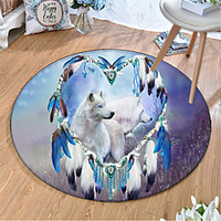 Round 5mm Area Rugs Machine Made Polyster Non Skid Modern 3D miniinthebox