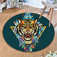 Round 5mm Area Rugs Machine Made Polyster Non Skid Modern 3D miniinthebox