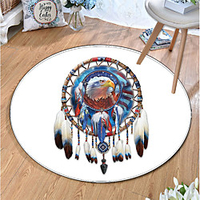 Round 5mm Area Rugs Machine Made Polyster Non Skid Modern 3D miniinthebox