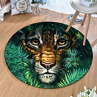 Round 5mm Area Rugs Machine Made Polyster Non Skid Modern 3D miniinthebox