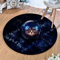 Round 5mm Area Rugs Machine Made Polyster Non Skid Modern 3D miniinthebox