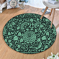 Round 5mm Area Rugs Machine Made Polyster Non Skid Modern 3D miniinthebox