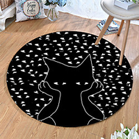 Round 5mm Area Rugs Machine Made Polyster Non Skid Modern 3D miniinthebox