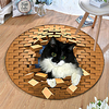Round 5mm Area Rugs Machine Made Polyster Non Skid Modern 3D miniinthebox