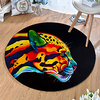 Round 5mm Area Rugs Machine Made Polyster Non Skid Modern 3D miniinthebox