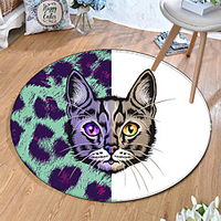 Round 5mm Area Rugs Machine Made Polyster Non Skid Modern 3D miniinthebox