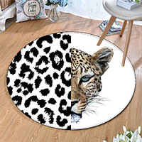 Round 5mm Area Rugs Machine Made Polyster Non Skid Modern 3D miniinthebox