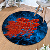 Round 5mm Area Rugs Machine Made Polyster Non Skid Modern 3D miniinthebox