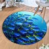 Round 5mm Area Rugs Machine Made Polyster Non Skid Modern 3D miniinthebox