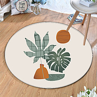 Round 5mm Area Rugs Machine Made Polyster Non Skid Modern 3D miniinthebox