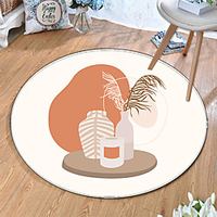 Round 5mm Area Rugs Machine Made Polyster Non Skid Modern 3D miniinthebox