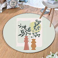 Round 5mm Area Rugs Machine Made Polyster Non Skid Modern 3D miniinthebox