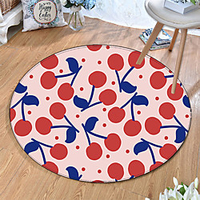 Round 5mm Area Rugs Machine Made Polyster Non Skid Modern 3D miniinthebox