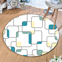 Round 5mm Area Rugs Machine Made Polyster Non Skid Modern 3D miniinthebox