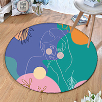 Round 5mm Area Rugs Machine Made Polyster Non Skid Modern 3D miniinthebox