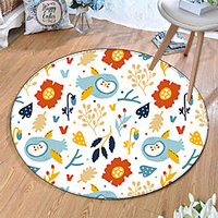 Round 5mm Area Rugs Machine Made Polyster Non Skid Modern 3D miniinthebox