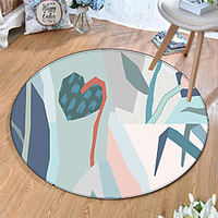 Round 5mm Area Rugs Machine Made Polyster Non Skid Modern 3D miniinthebox