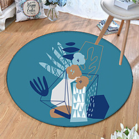 Round 5mm Area Rugs Machine Made Polyster Non Skid Modern 3D miniinthebox