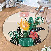 Round 5mm Area Rugs Machine Made Polyster Non Skid Modern 3D miniinthebox