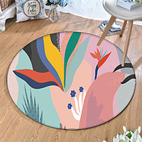 Round 5mm Area Rugs Machine Made Polyster Non Skid Modern 3D miniinthebox