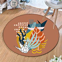 Round 5mm Area Rugs Machine Made Polyster Non Skid Modern 3D miniinthebox