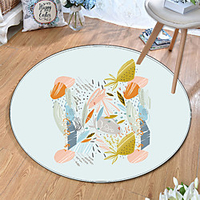 Round 5mm Area Rugs Machine Made Polyster Non Skid Modern 3D miniinthebox