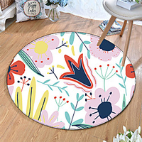 Round 5mm Area Rugs Machine Made Polyster Non Skid Modern 3D miniinthebox