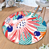 Round 5mm Area Rugs Machine Made Polyster Non Skid Modern 3D miniinthebox