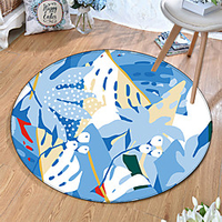 Round 5mm Area Rugs Machine Made Polyster Non Skid Modern 3D miniinthebox