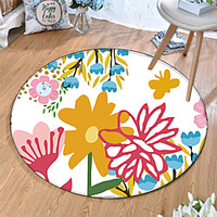Round 5mm Area Rugs Machine Made Polyster Non Skid Modern 3D miniinthebox