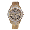 round gold fine grain broadband copper diamond watch miniinthebox