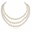 round imitation pearl necklace vintage multi strands choker necklace 20s flapper necklace for party (style2)