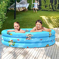 Round Kiddie Pool Inflatable Pool for Kids Baby Toddler - Blow Up 3 Ring Summer Fun Astronaut Plastic Inflatable Baby Swimming Pools (44 X 12) miniinthebox
