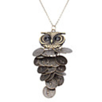 Round Owl Plend Necklace