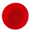 Round Silicone Mould for DIY Cake/Muffin/Cupcake/Soap,  Red