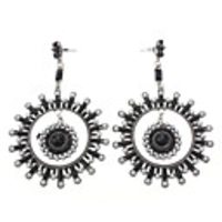 Round Silver Plated Earrings