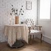 Round Tablecloth, Stain Resistance Cotton Lace Table Cloth, Table Cover for Kitchen Dining Table,  Buffet Parties and Camping miniinthebox