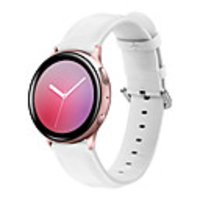 Round Tail Genuine Leather Watch Band For Samsung Galaxy Watch Active 2 Wrist Strap