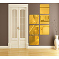 Rounded Square Shapes Wall Stickers Mirror Wall Stickers Decorative Wall Stickers,  Acrylic Home Decoration Wall Decal Wall Decoration 1pc